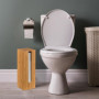 Relaxdays Porte-Papier de Toilette en Bambou, pour 4 Rouleaux, Rangement WC, Autonome, 42 x 13,5 x 13,5 cm, Nature