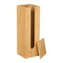 Relaxdays Porte-Papier de Toilette en Bambou, pour 4 Rouleaux, Rangement WC, Autonome, 42 x 13,5 x 13,5 cm, Nature