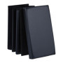 Relaxdays Tabouret de Rangement, rembourré, Pouf Pliable, Salon, entrée, HxLxP : 49 x 48,5 x 27 cm, Noir