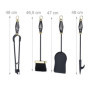Relaxdays 5 pièces pour la cheminée, Pelle, Balai, Pince & serviteur, Fer, Accessoires poêle à Bois, Noir - doré