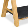 Relaxdays Plateau de Service 2 Niveaux, Plats en Ardoise, HLP 27x32x17 cm, présentoir Rustique Bambou, Naturel/Gris