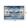 Salonloewe Paillasson lavable en forme de bateau en papier - 050 x 075 cm - Motif étoile de mer - Motif bienvenue