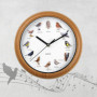 EASYmaxx Horloge murale avec chant d'oiseaux, 12 chants d'oiseaux et motifs d'oiseaux réalistes, Arrêt automatique entre 21 et 5
