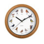 EASYmaxx Horloge murale avec chant d'oiseaux, 12 chants d'oiseaux et motifs d'oiseaux réalistes, Arrêt automatique entre 21 et 5