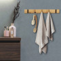 ONVAYA® Porte-manteau | Bambou | Portemanteau mural au design moderne | Portemanteau en bois de bambou | Crochet pliable | Patèr