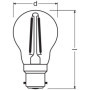 OSRAM Ampoule LED | Culot: B22d | Blanc chaud | 2700 K | 4 W | équivalent à 40 W | LED Retrofit CLASSIC P, Clair
