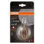 OSRAM Vintage 1906 smoke tinted LED lamp, 3.4W, 100lm, globe shape with 95mm diameter & E27 base, warm white light, non-dimmable