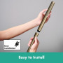 hansgrohe 24126140 Pulsify S Stabhandbrause 100 1jet EcoSmart+ Douchette à Main, Bronze brossé