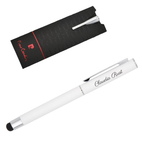 Pierre Cardin Claudie Touch-Pen Stylo Roller avec Gravure Premium Crayon Étui Bleu Mine Noble Personalisiertes Cadeau Nom Gravé 