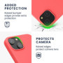 kwmobile Housse Compatible avec Apple iPhone 14 Coque - Coque de téléphone Fine avec Finition Douce - Corail Fluo