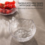 Navaris Bol en Verre - Lot 2X saladier en Verre trempé Transparent pour céreales pâtes Soupe Salade Fruits Glace - Bol mélangeur