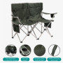 Navaris Chaise Camping Pliante 2 Places - Chaise de Camping pour 2 Personnes - Fauteuil Confortable et Facilement Transportable 