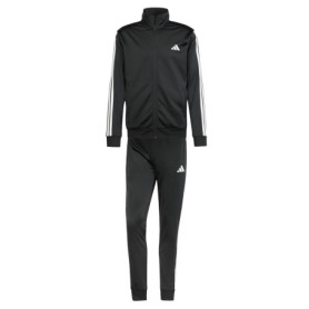adidas Homme SPORTSWEAR BASIC 3 STRIPES TRICOT TRACKSUIT, Black, L Tall