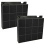 vhbw 2x Filtres à charbon actif compatible avec Electrolux EFF90563OX, EFH9046-IK, EFH9046-IW, EFH9046-IX, EFL326A, EFL336A, EFL