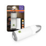 OSRAM Veilleuse LED mobile avec batterie externe, 3000-4000K, fonction lampe de poche, rechargeable par USB, IP20, pour une util