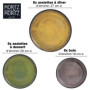 Moritz & Moritz VIDA service de table 6 personnes - vaisselle et arts de la table couleurs vintage jaune, vert et rouge 6x assie