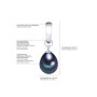 Valero Pearls Pendentif pour Femme en 925/- Argent sterling Perle de culture d'eau douce env. 8,0-9,0 mm