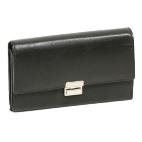 LEAS Portefeuille pour serveur chauffeur de taxi, cuir véritable, noir Special Edition''