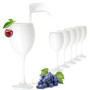 Platinux - Lot de 6 coupes à vin - En verre massif - Pour vin blanc, vin rouge et eau - 320 ml