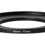 vhbw Bague d'adaptation de Filtre Step-Up de 49 mm vers 77 mm pour Objectif d'appareil Photo - Adaptateur, métal, Noir
