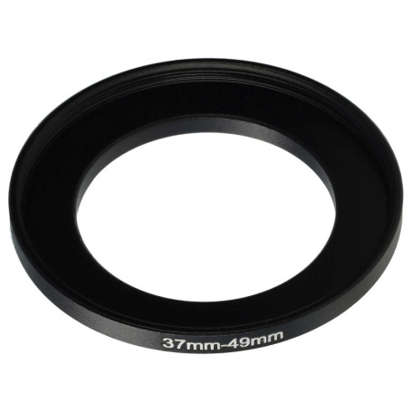 vhbw Bague d'adaptation de Filtre Step-Up de 37 mm vers 49 mm pour Objectif d'appareil Photo - Adaptateur, métal, Noir