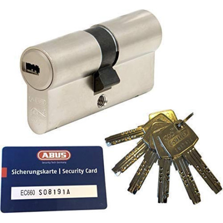 Abus ec660Profil Double cylindre Longueur (A/B) 45/60mm (C = 105mm) avec 6clés, avec carte de sécurité