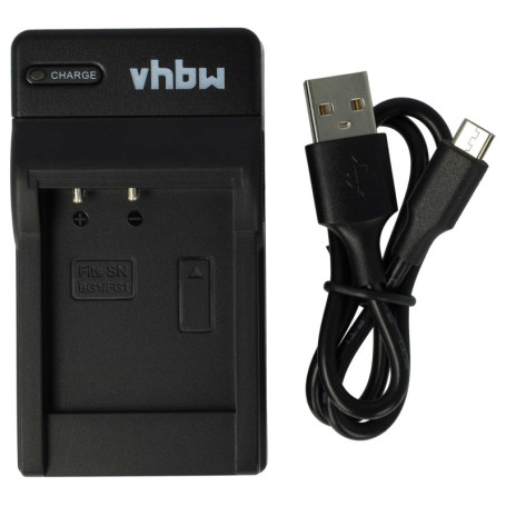 vhbw Chargeur de Batterie USB Compatible avec Sony NP-BG1, NP-FG1 Socle de Chargement pour caméra
