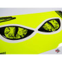 BIKE-label Autocollant 3D mauvais yeux voiture moto casque jaune fluo 910061-VA