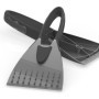 Auprotec Grattoir à glace bi-composant avec poignée souple antidérapante intégrée Gris