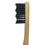 Lot de 2 brosses à dents en bambou avec manche rond et charbon actif de bambou - 100 % recyclable et respectueux de l'environnem