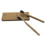 Lot de 2 brosses à dents en bambou avec manche rond et charbon actif de bambou - 100 % recyclable et respectueux de l'environnem