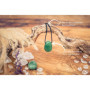 Lebensquelle Plus Pendentif aventurine verte en forme de goutte - Pendentif en pierre roulée avec cordon en coton - Pendentif en