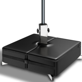 4smile Pied de Parasol Noir 1 Pièce – Design Lourd et Élégant – Socle Pratique en Acier – pour Extérieur, Balcon et Plage – Supp