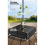 4smile Pied de Parasol Noir 1 Pièce – Design Lourd et Élégant – Socle Pratique en Acier – pour Extérieur, Balcon et Plage – Supp