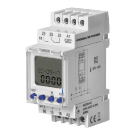 ADAKAT Minuterie Numérique LCD Astronomique TH-35, 2 Canaux, 100 Programmes, Blanc, 24 V 230 V