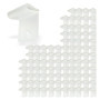 Lot de 100 pinces de plafond pour plafonds à grille / plafonds Odenwald pour profil en T de 24 mm | Languette verticale / 90° | 