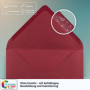 Colours-4-you - Lot de 50 enveloppes - DIN C6 - Rouge foncé - 11,4 x 16,2 cm - Enveloppes avec 80 g/m² - Fermeture humide - Raba