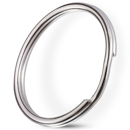 Praknu Lot de 200 Anneaux Porte Clé - Rond en Acier - Anneau 30mm - Porte Cle d'Ouverture Facile - Attache Porte Clé - Pour DIY 