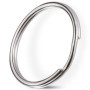 Praknu Lot de 200 Anneaux Porte Clé - Rond en Acier - Anneau 30mm - Porte Cle d'Ouverture Facile - Attache Porte Clé - Pour DIY 