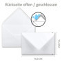 Lot de 75 enveloppes blanches avec trait de deuil noir - Format DIN C6 - 114 x 162 mm - Fermeture humide - Enveloppes postales s
