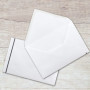 Lot de 75 enveloppes blanches avec trait de deuil noir - Format DIN C6 - 114 x 162 mm - Fermeture humide - Enveloppes postales s