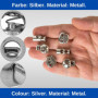 Bouchons de cordon, 2 trous, 10 pièces, en métal, en argent, pour des cordons jusqu'à Ø 4 mm, pince à ruban pour veste, vêtement