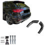 Oneway Jupes de pare-chocs arrière (coins) compatible avec Audi S3 Sportback 8V Facelift 2016-2020 - Noir brillant