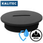 Kalitec G4516220 M16 Lot de 5 bouchons d'obturation ronds en plastique noir - Diamètre : 20 mm - M16 - Anti-poussière et étanche
