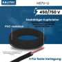 Kalitec H07V-U 1 x 2,5 mm² noir I Fil simple en PVC ignifuge 2,5 mm² toron rigide en cuivre I 450/750 V I Câble de câblage monof