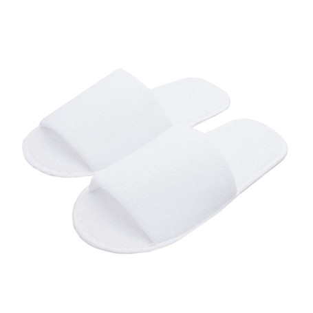 Carenesse 4 paires de chaussons d'hôtel ouverts taille 38-42 I Chaussons jetables pratiques en éponge 100% coton I Chaussures in