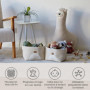 LOVE IT STORE IT - Premium - Lot de 2 Paniers de Rangement en Tissu Lin, Motif Arc-en-Ciel, Beige – Pour Table à Langer, Chambre