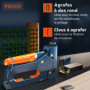 Presch Kit d'agrafeuse manuelle professionnelle - Agrafeuse murale avec un assortiment de 600 agrafes pour le bois, le tissu, le
