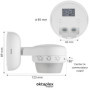 Oktaplex Lot de 2 Mia Détecteur de Mouvement 360 degrés Extérieur pivotant IP65 en saillie Capteur de Mouvement 10 m portée 230 