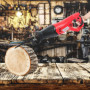Arebos Scie Sabre Scie a Bois électrique | 750 W | Noir | Rouge | 130 mm | en Bois et en Métal | Patin de Guidage Réglable